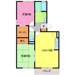 ファミール三軒屋Bの物件間取画像